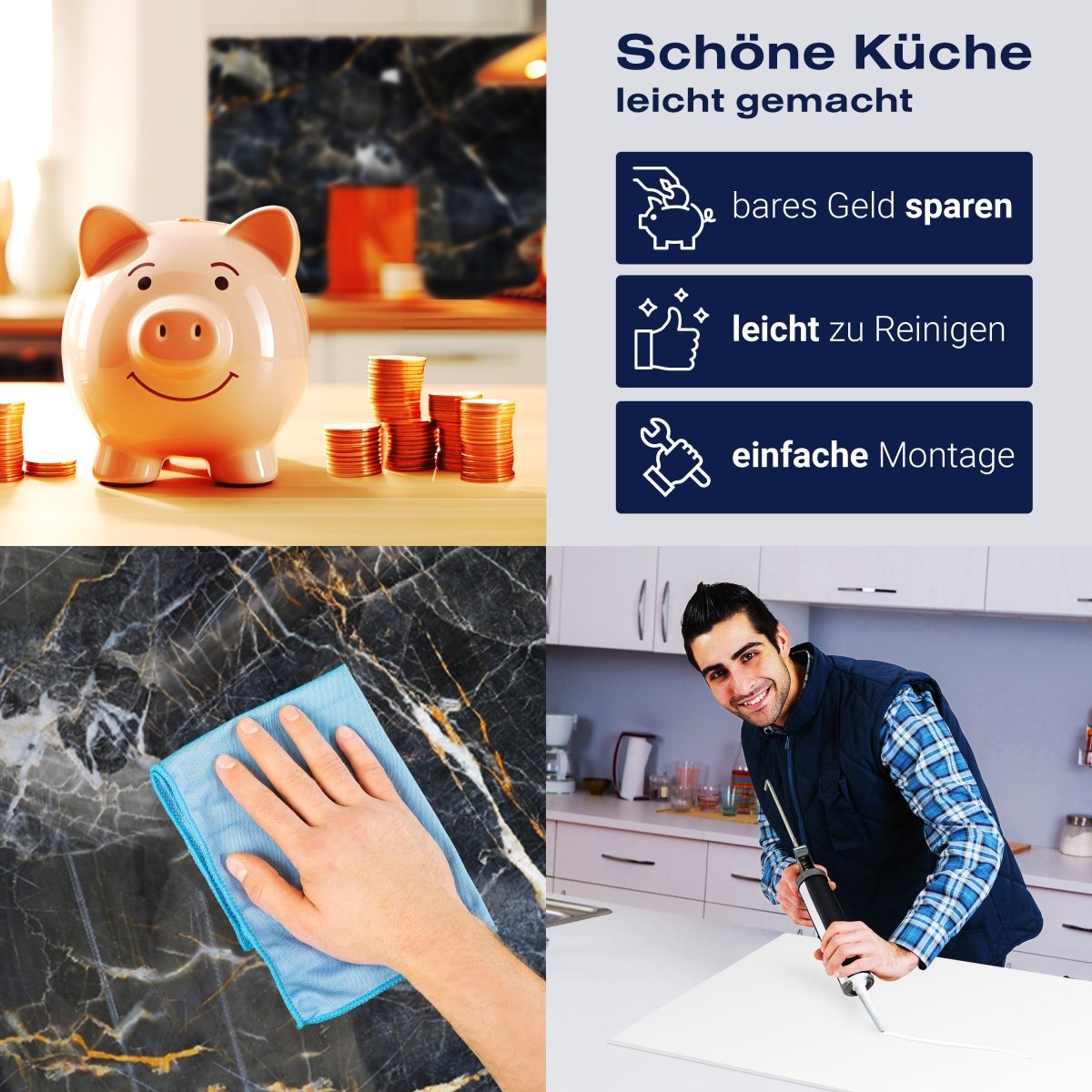 Küchenrückwand schwarzer Marmor, Stein M1425 entdecken - Bild 7 Küchenrückwand schwarzer Marmor, Stein M1425 entdecken - Bild 7