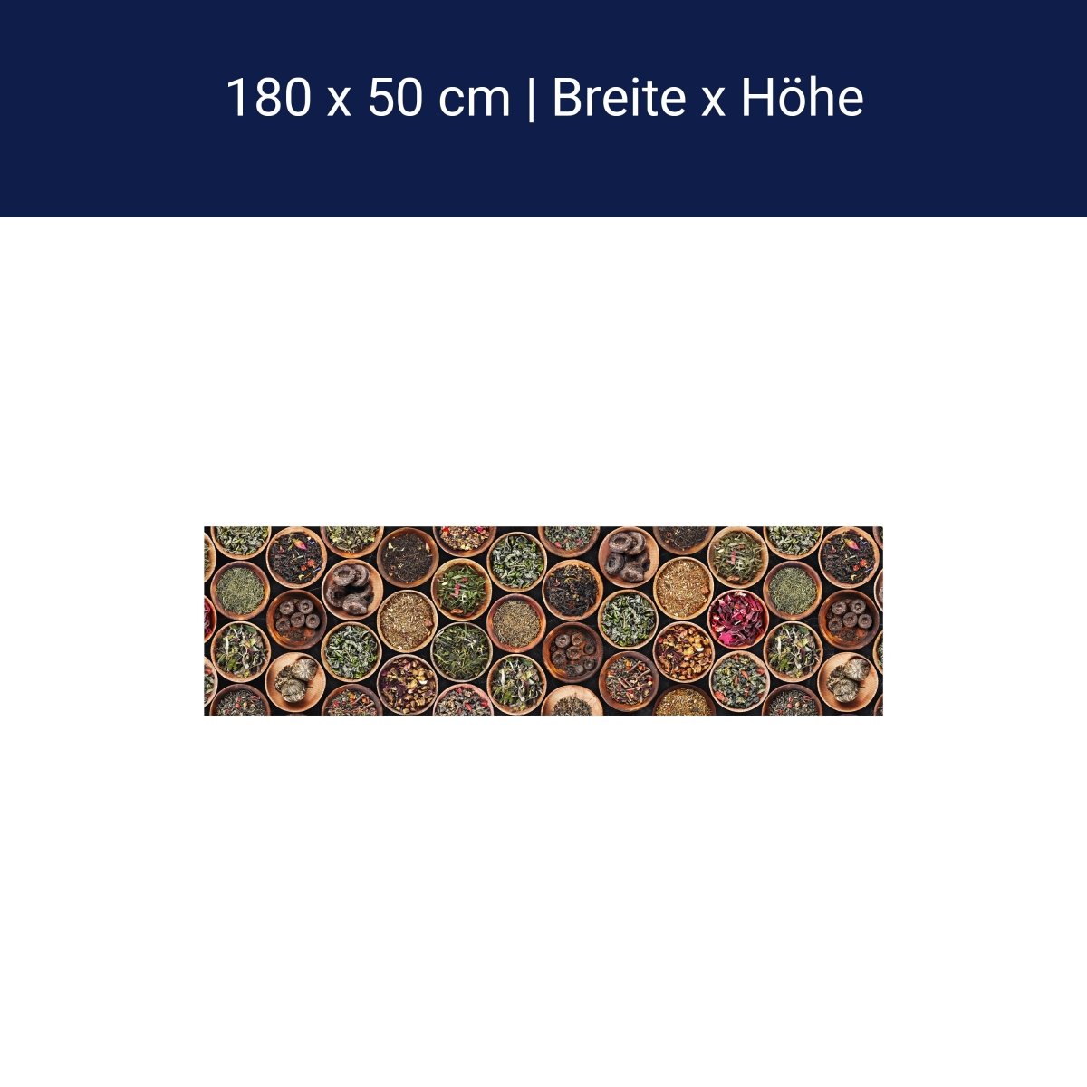 Küchenrückwand Gewürze, Tee, Holzteller M1429 Küchenrückwand Gewürze, Tee, Holzteller M1429