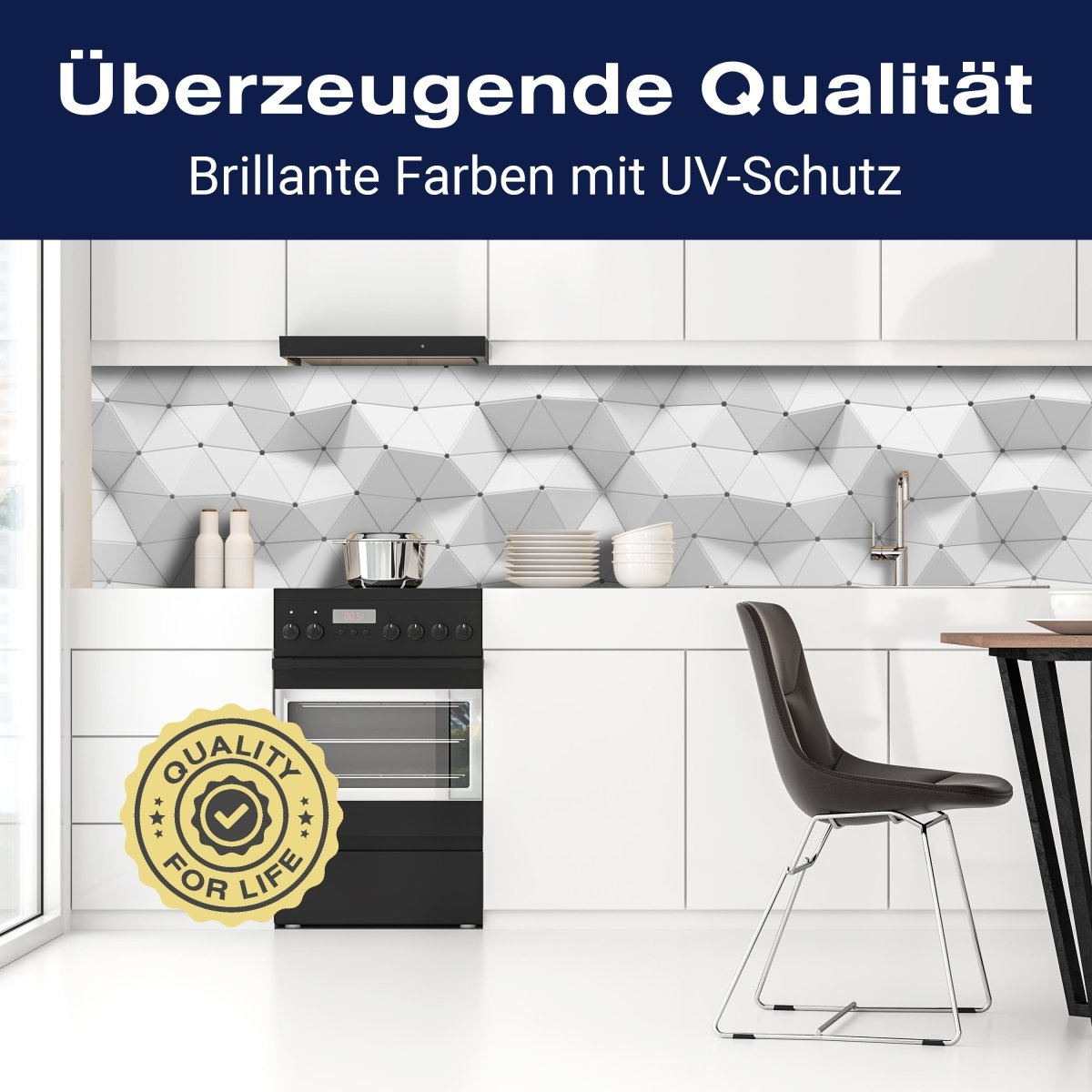 Küchenrückwand abstraktes geometrisches Muster M1430 entdecken - Bild 2 Küchenrückwand abstraktes geometrisches Muster M1430 entdecken - Bild 2