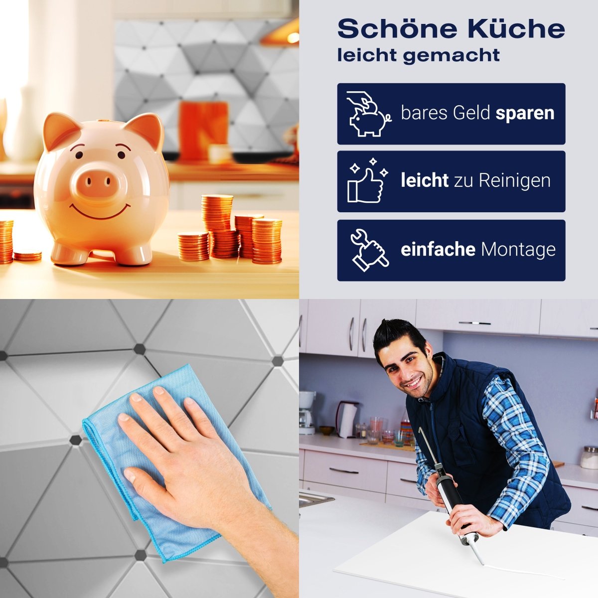 Küchenrückwand abstraktes geometrisches Muster M1430 entdecken - Bild 7 Küchenrückwand abstraktes geometrisches Muster M1430 entdecken - Bild 7