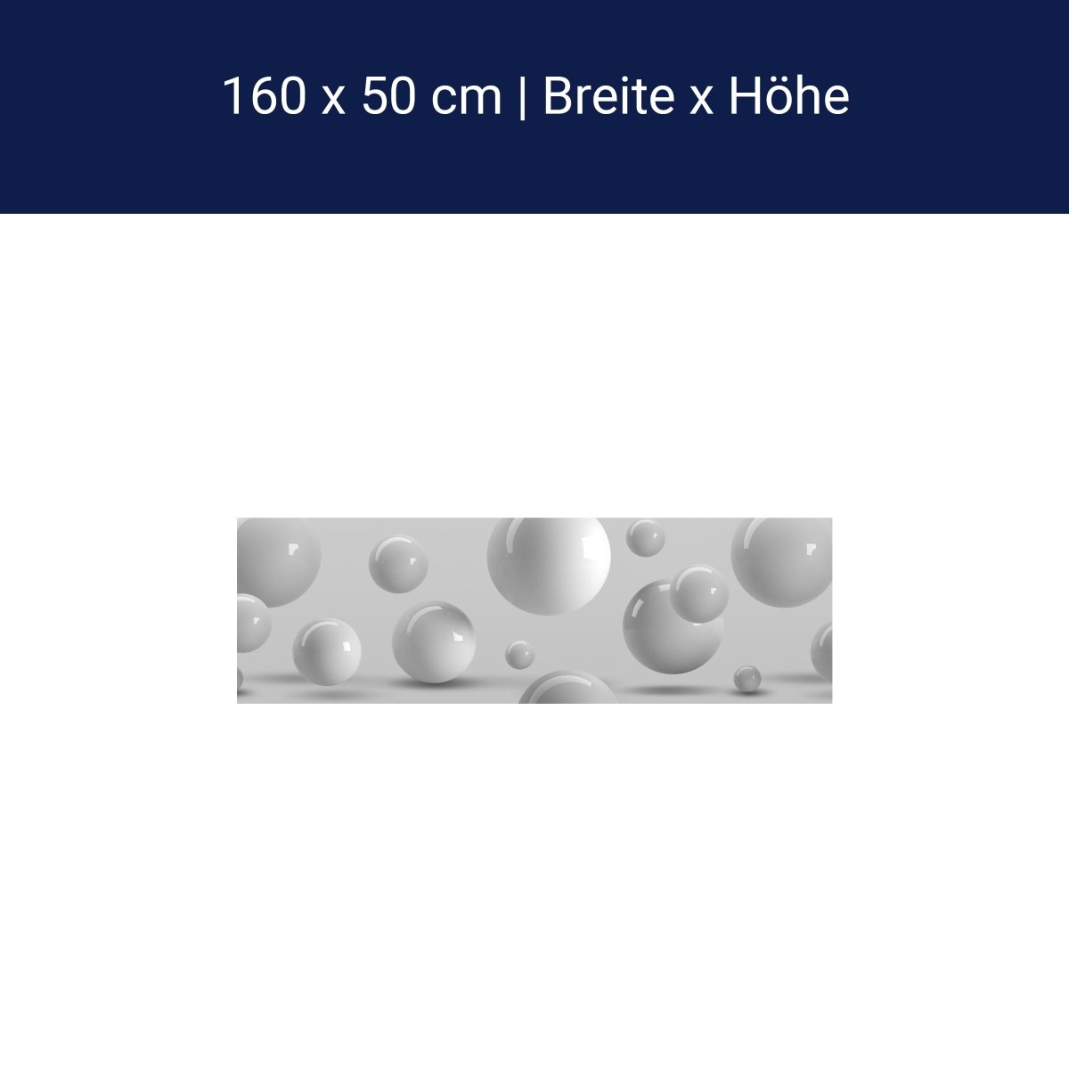 Küchenrückwand weiße Kugeln M1433 Küchenrückwand weiße Kugeln M1433