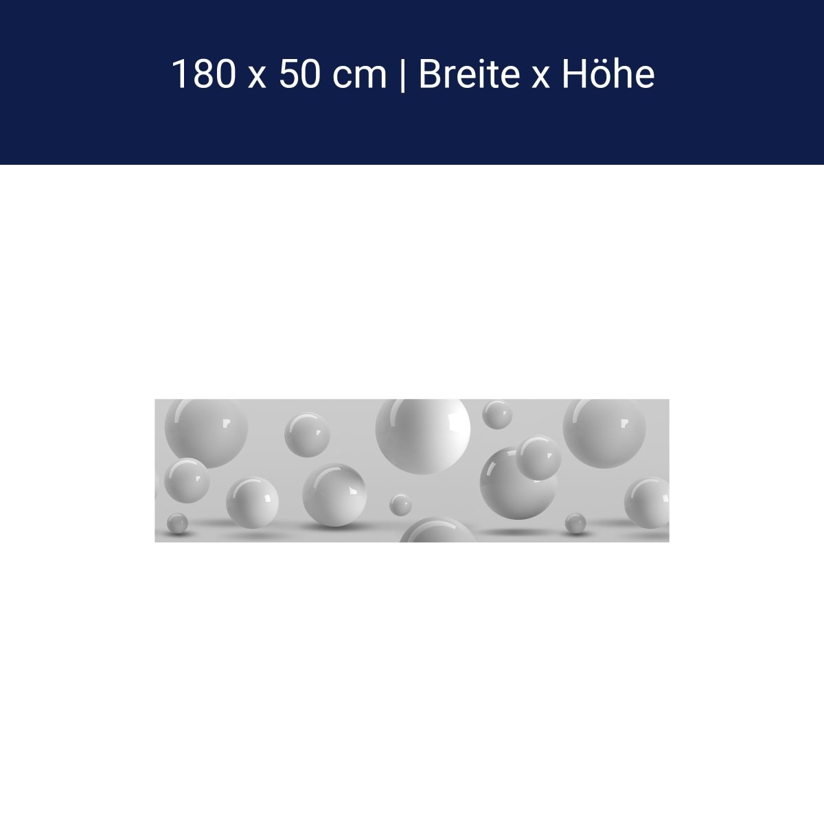 Küchenrückwand weiße Kugeln M1433 Küchenrückwand weiße Kugeln M1433