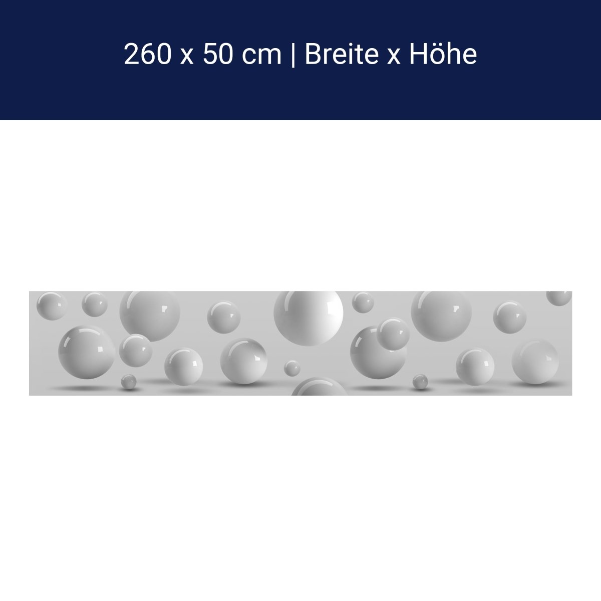 Küchenrückwand weiße Kugeln M1433 Küchenrückwand weiße Kugeln M1433