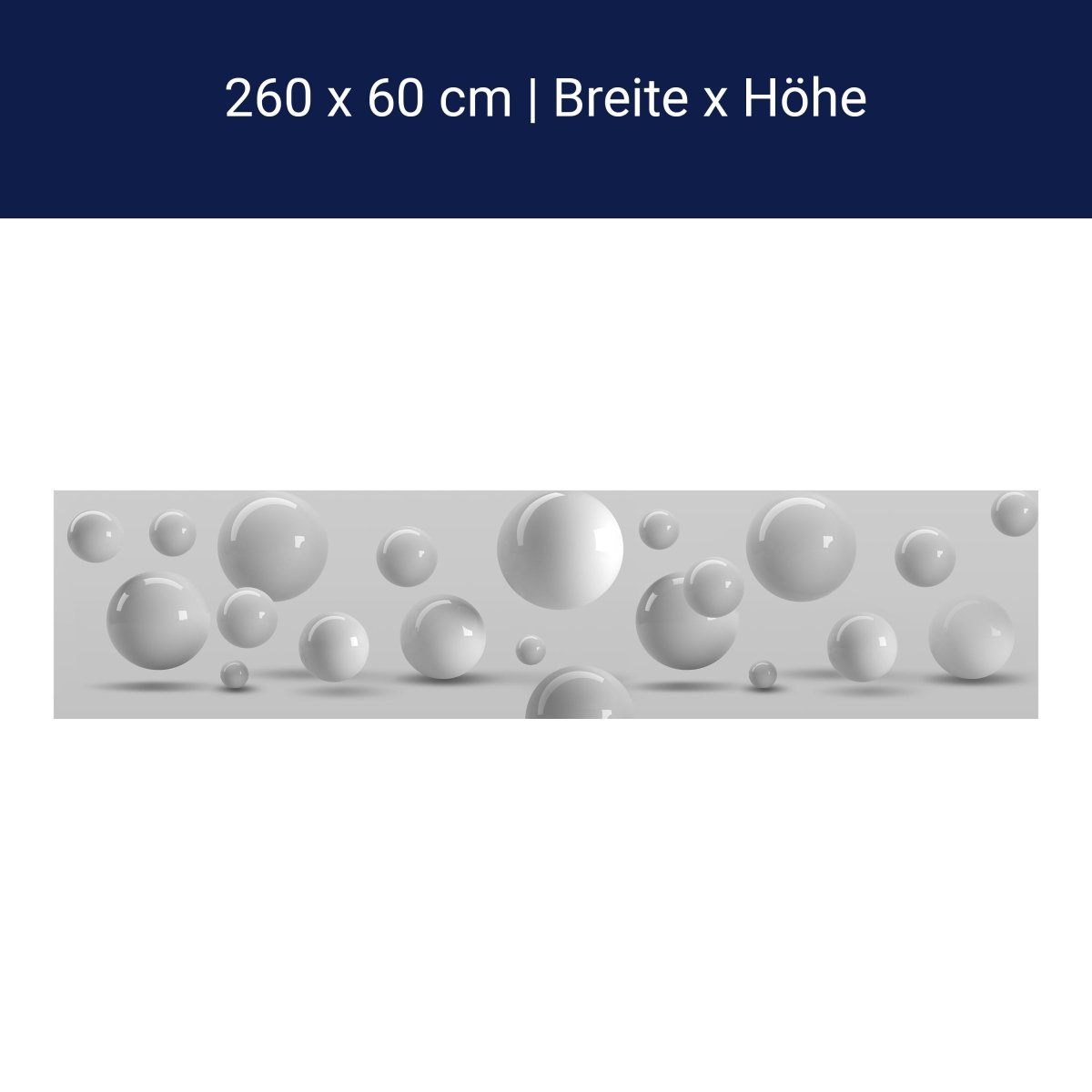 Küchenrückwand weiße Kugeln M1433 Küchenrückwand weiße Kugeln M1433