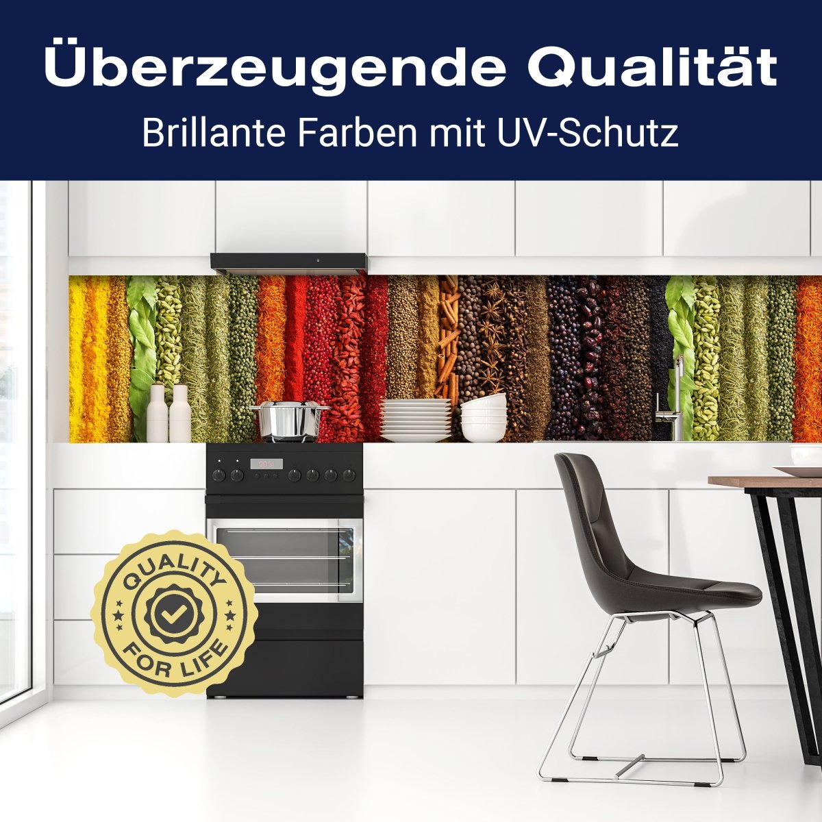 Küchenrückwand bunte Gewürze, Pulver M1435 entdecken - Bild 2 Küchenrückwand bunte Gewürze, Pulver M1435 entdecken - Bild 2