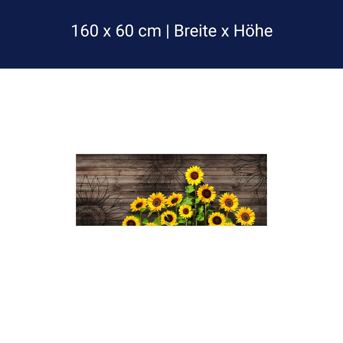 Küchenrückwand Sonnenblumen, Holz M1436 Küchenrückwand Sonnenblumen, Holz M1436