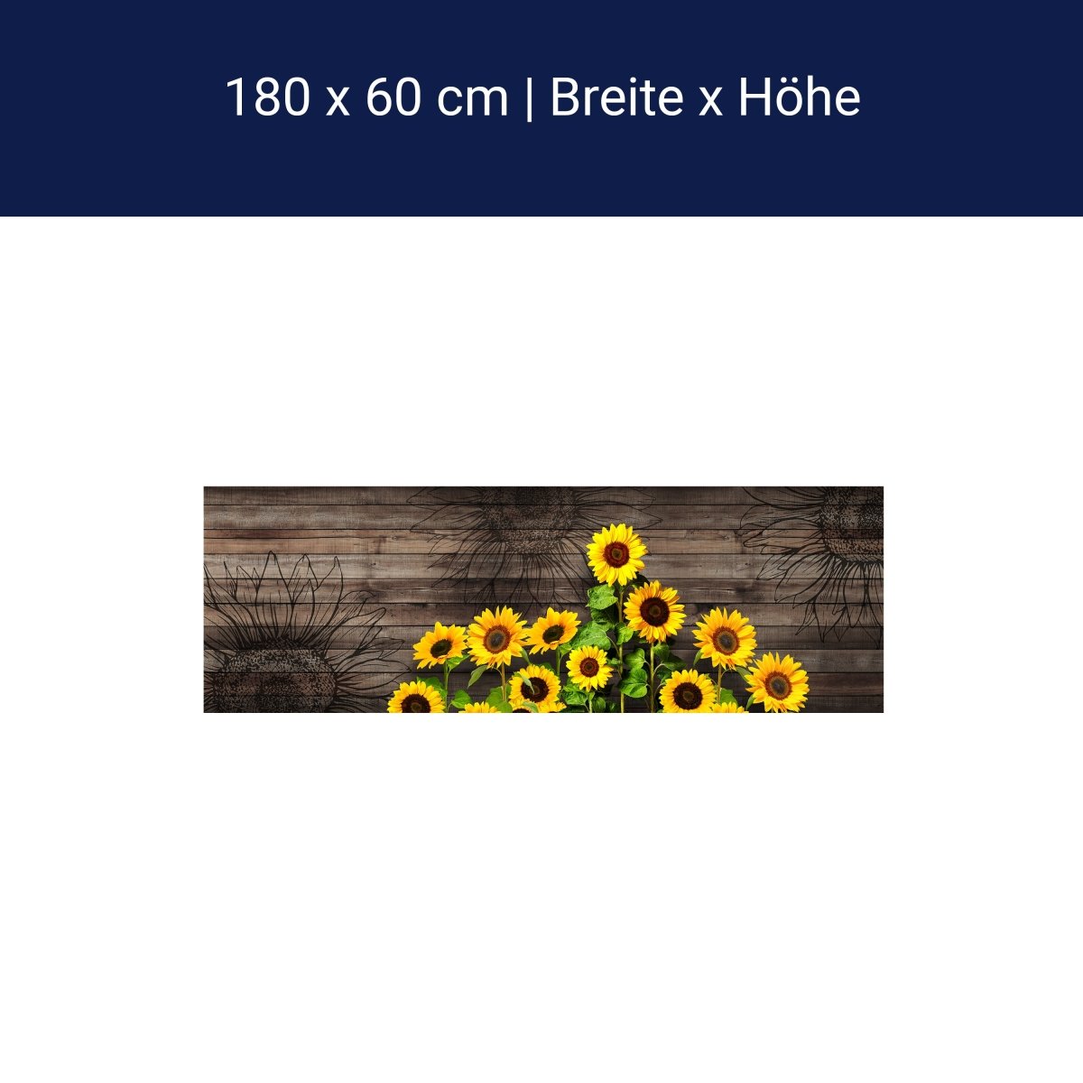 Küchenrückwand Sonnenblumen, Holz M1436 Küchenrückwand Sonnenblumen, Holz M1436