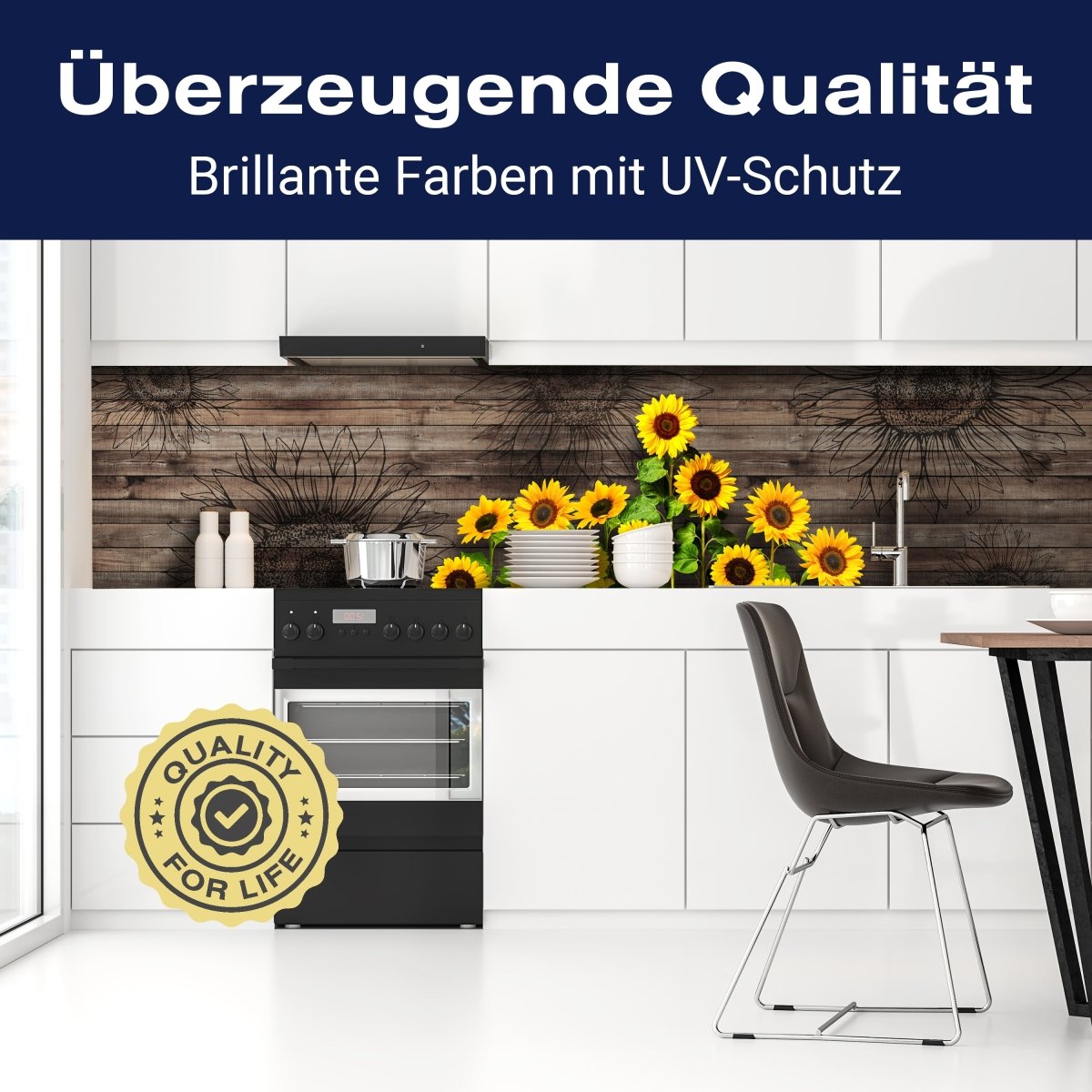 Küchenrückwand Sonnenblumen, Holz M1436 entdecken - Bild 2 Küchenrückwand Sonnenblumen, Holz M1436 entdecken - Bild 2