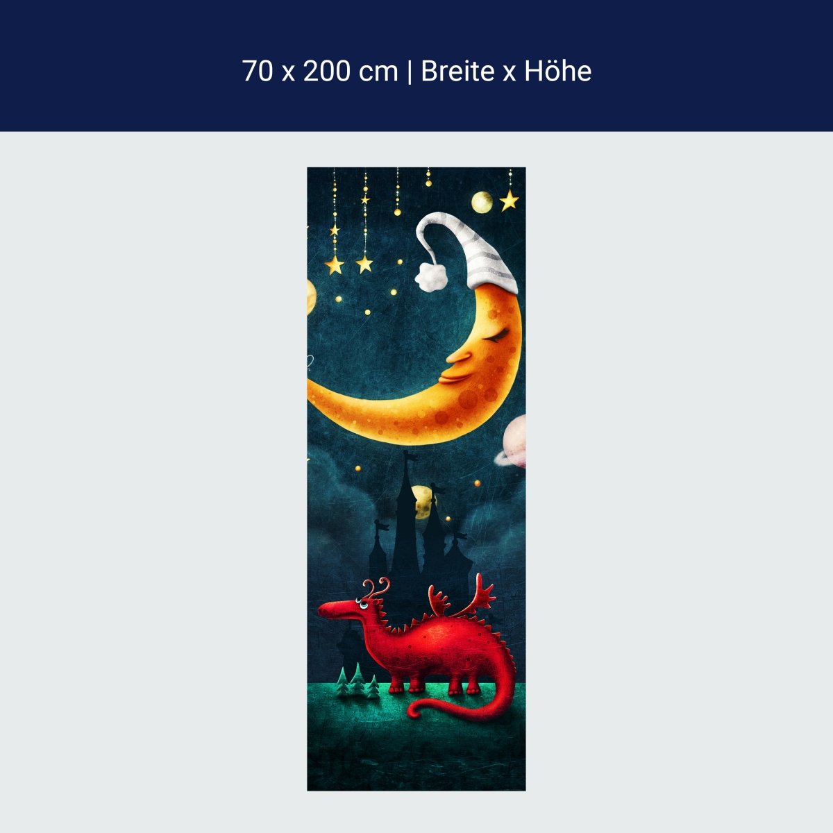 Türtapete Drache, Mond, Sterne M1517 Türtapete Drache, Mond, Sterne M1517