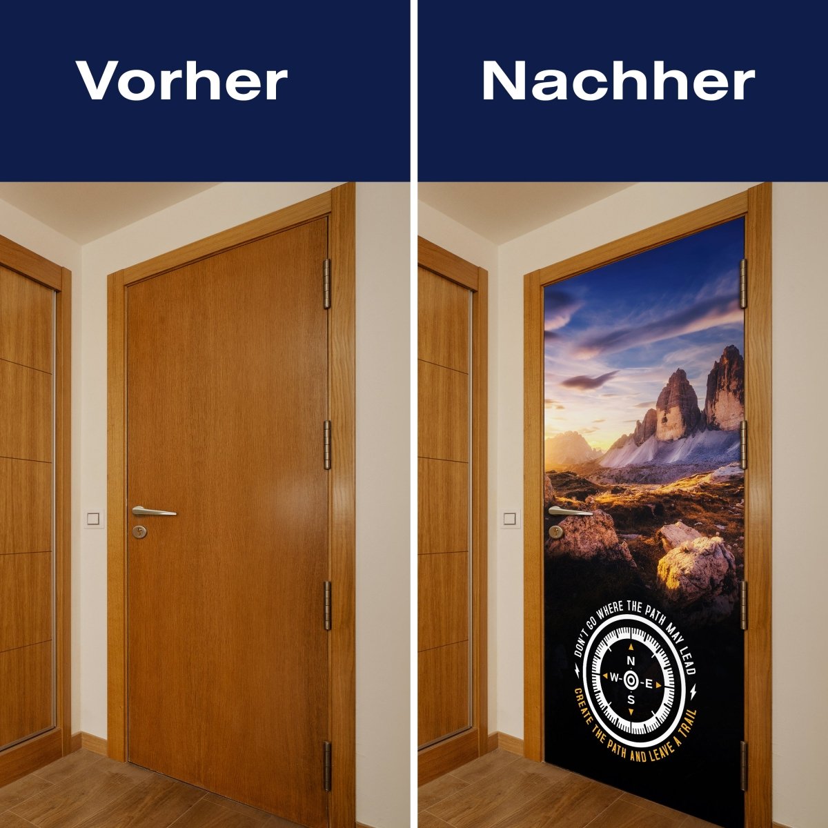 Türtapete Motivation, Kompass, Berge M1518 - Bild 10 Türtapete Motivation, Kompass, Berge M1518 - Bild 10