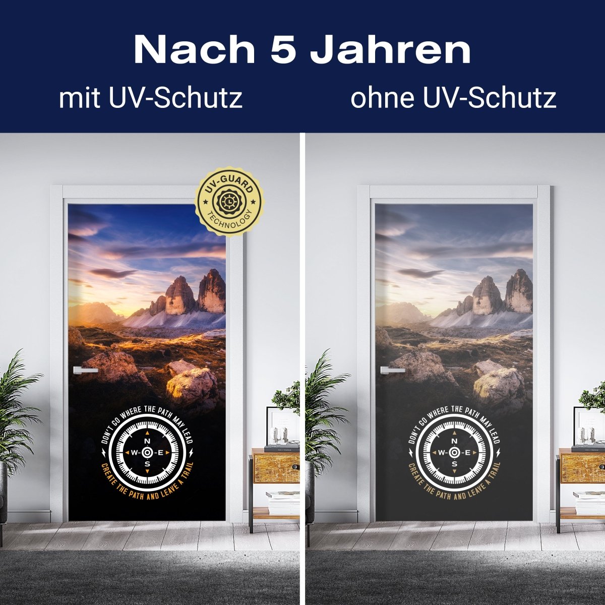 Türtapete Motivation, Kompass, Berge M1518 - Bild 4 Türtapete Motivation, Kompass, Berge M1518 - Bild 4