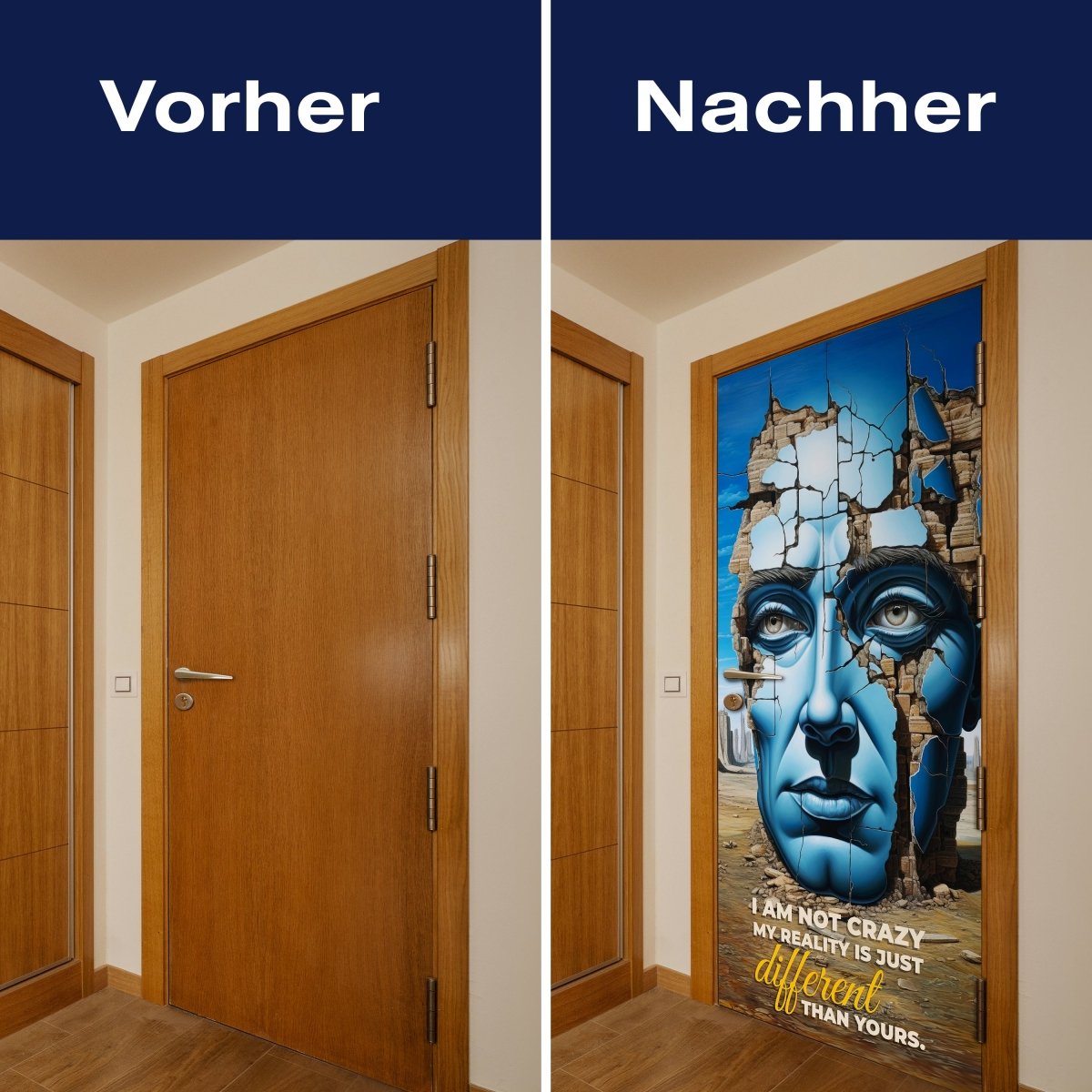 Türtapete Crazy Head M1521 - Bild 10 Türtapete Crazy Head M1521 - Bild 10