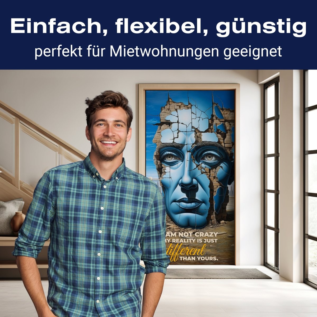 Türtapete Crazy Head M1521 - Bild 3 Türtapete Crazy Head M1521 - Bild 3