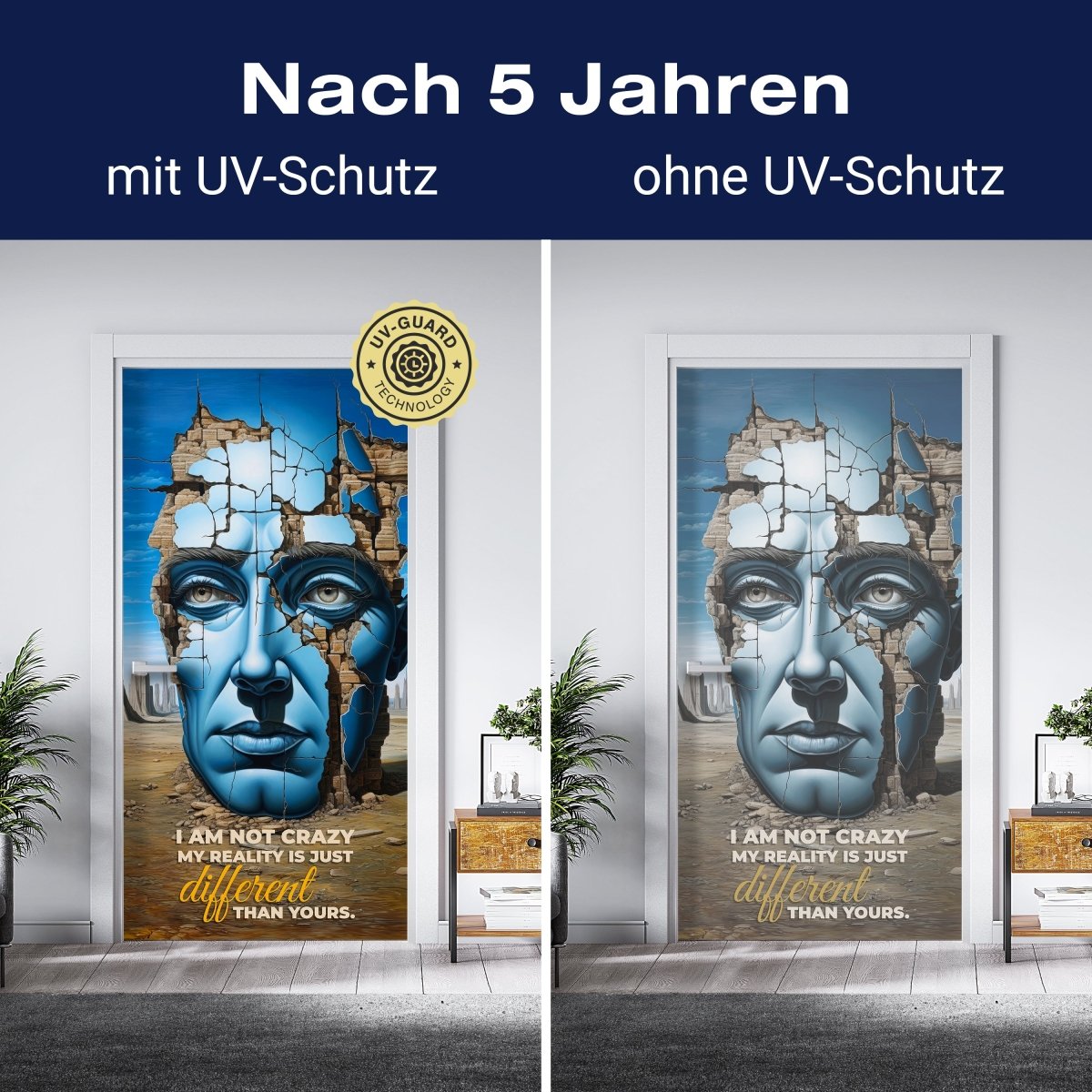 Türtapete Crazy Head M1521 - Bild 4 Türtapete Crazy Head M1521 - Bild 4