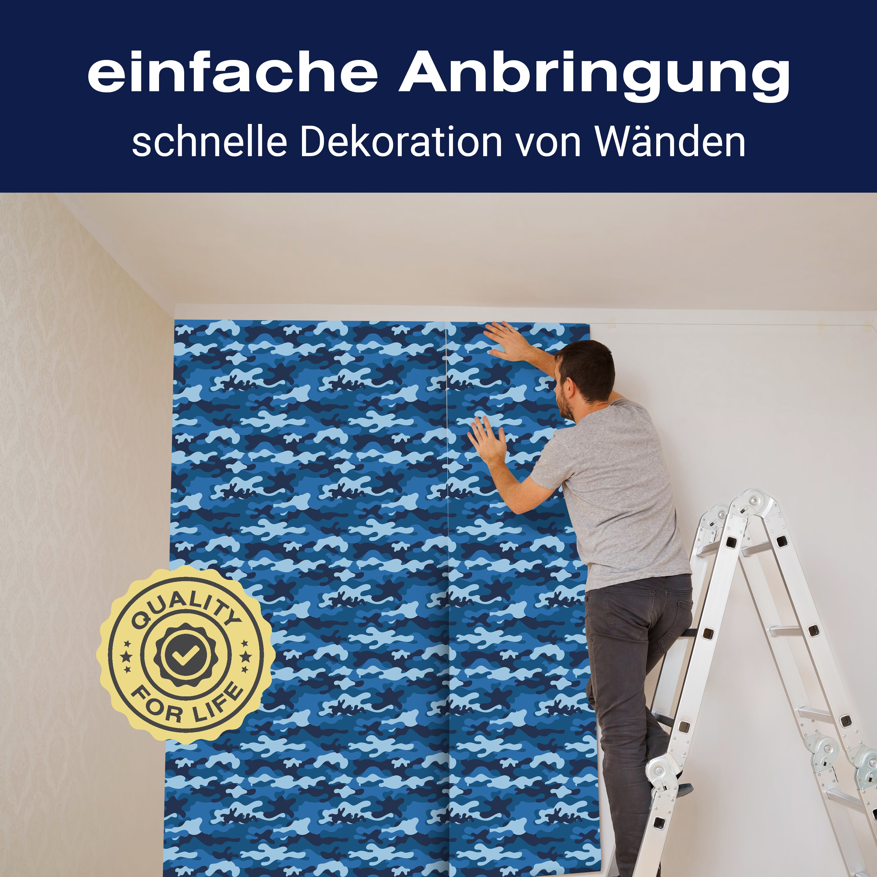 Fototapete Camouflage Muster blau M6362 - Bild 3 Fototapete Camouflage Muster blau M6362 - Bild 3