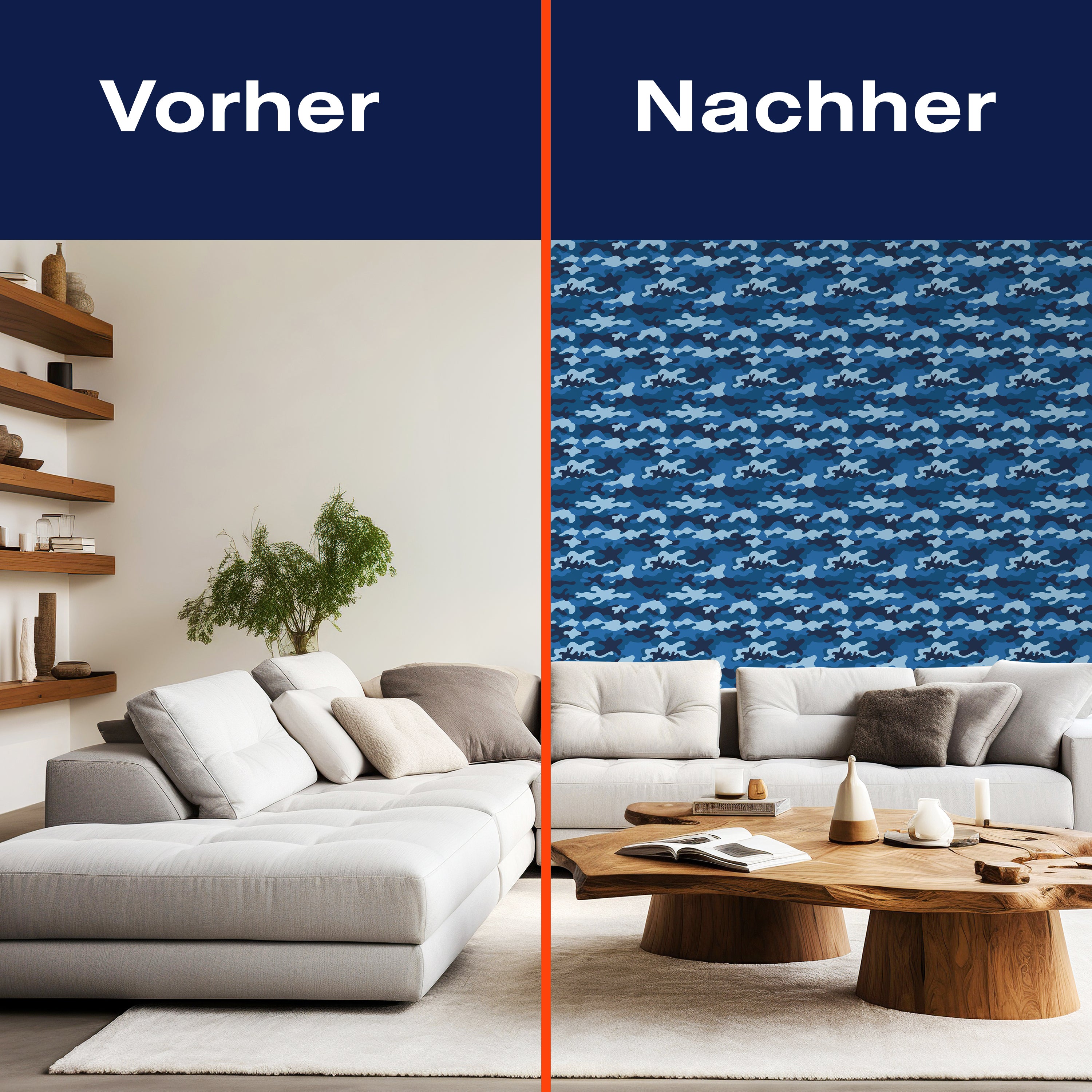 Fototapete Camouflage Muster blau M6362 - Bild 9 Fototapete Camouflage Muster blau M6362 - Bild 9