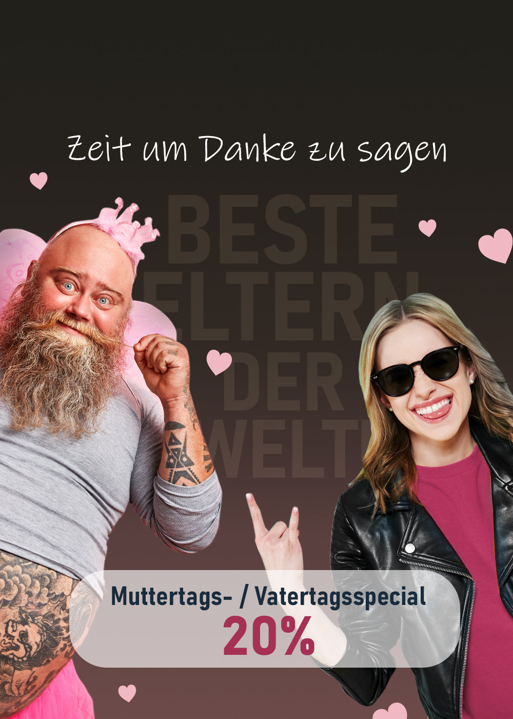 20% auf Mutter und Vatertagsgeschenke