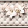 Fototapete Blumen Lilien Diamanten Polster Leder M4628