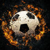 Fototapete Close-up Fussball Feuer Ball M4908