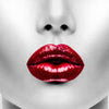 Fototapete Frau roter Lippensift M6548