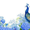 Fototapete Pfau Blumen Kunst Aquarell M6579