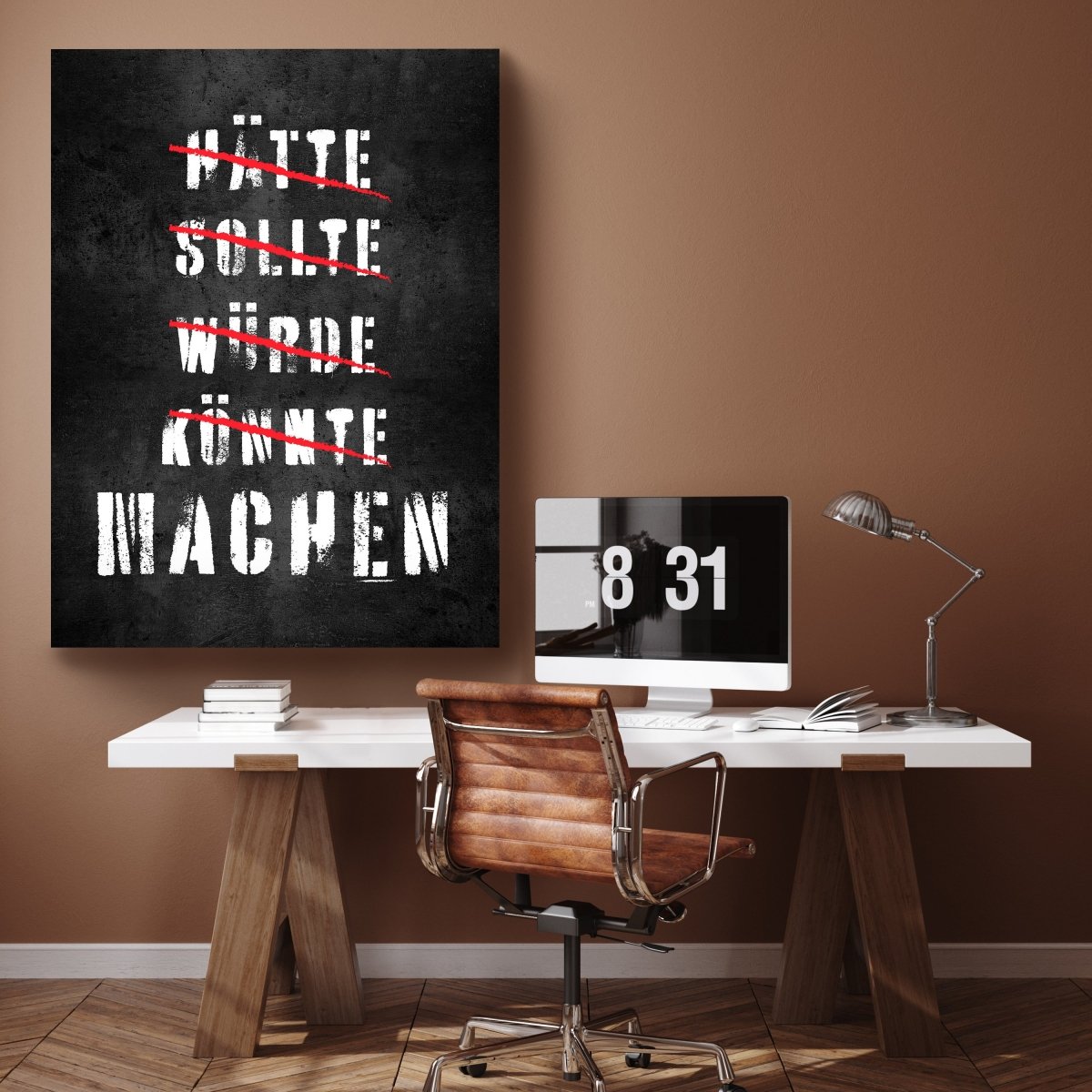 Leinwandbild Motivation, Hochformat, Hätte Sollte Würde Könnte Machen M0001 kaufen - Bild 2