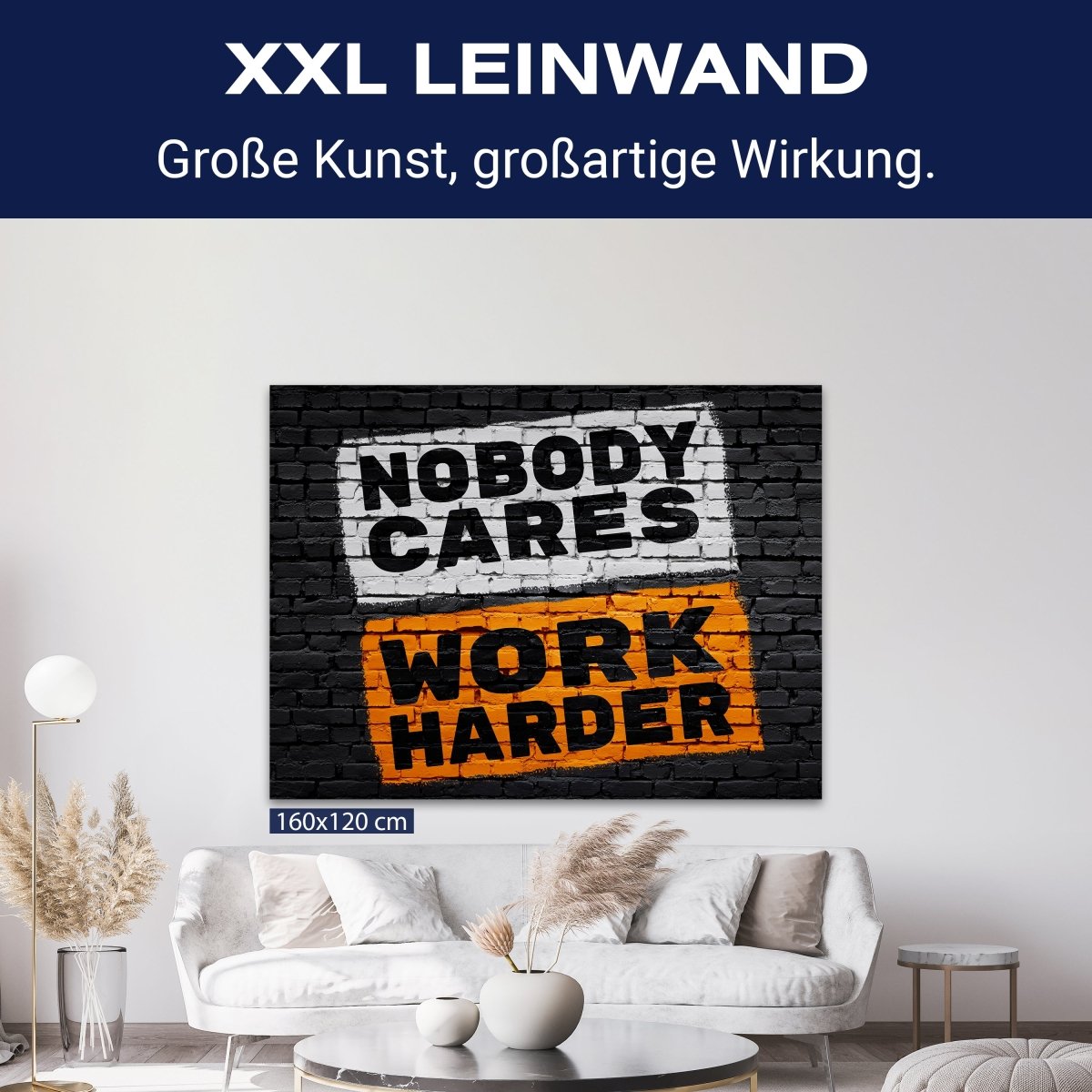 Leinwandbild Motivation, Querformat, Nobody Cares Work Harder M0002 kaufen - Bild 9