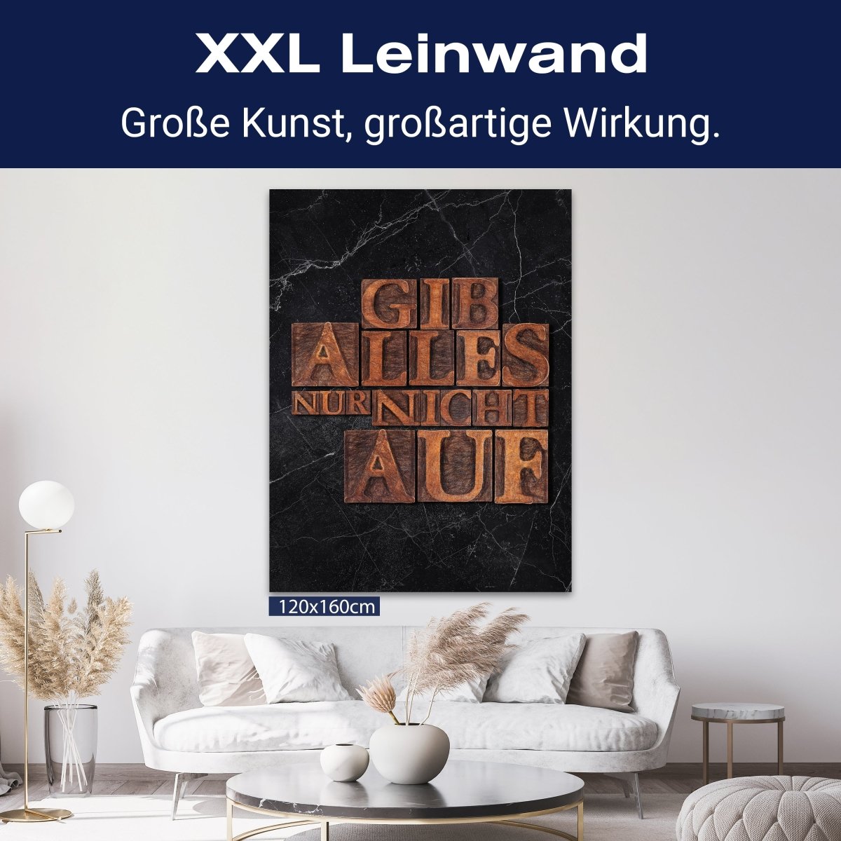 Leinwandbild Motivation, Hochformat, Gib alles nur nicht auf M0003 kaufen - Bild 9