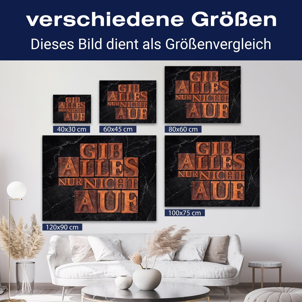 Leinwandbild Motivation, Querformat, Gib alles nur nicht auf M0004 kaufen - Bild 8