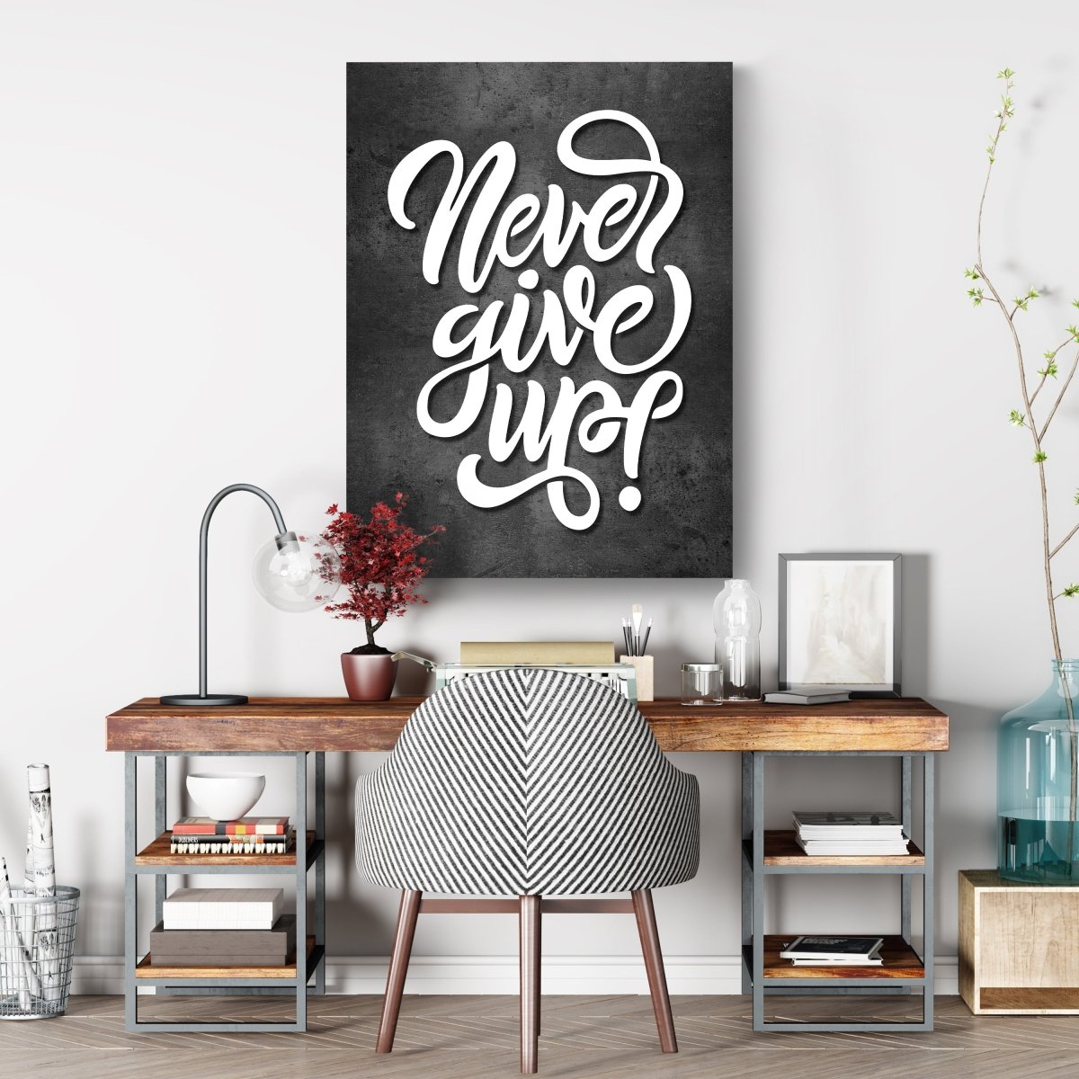 Leinwandbild Motivation, Hochformat, Never give up M0005 kaufen - Bild 3