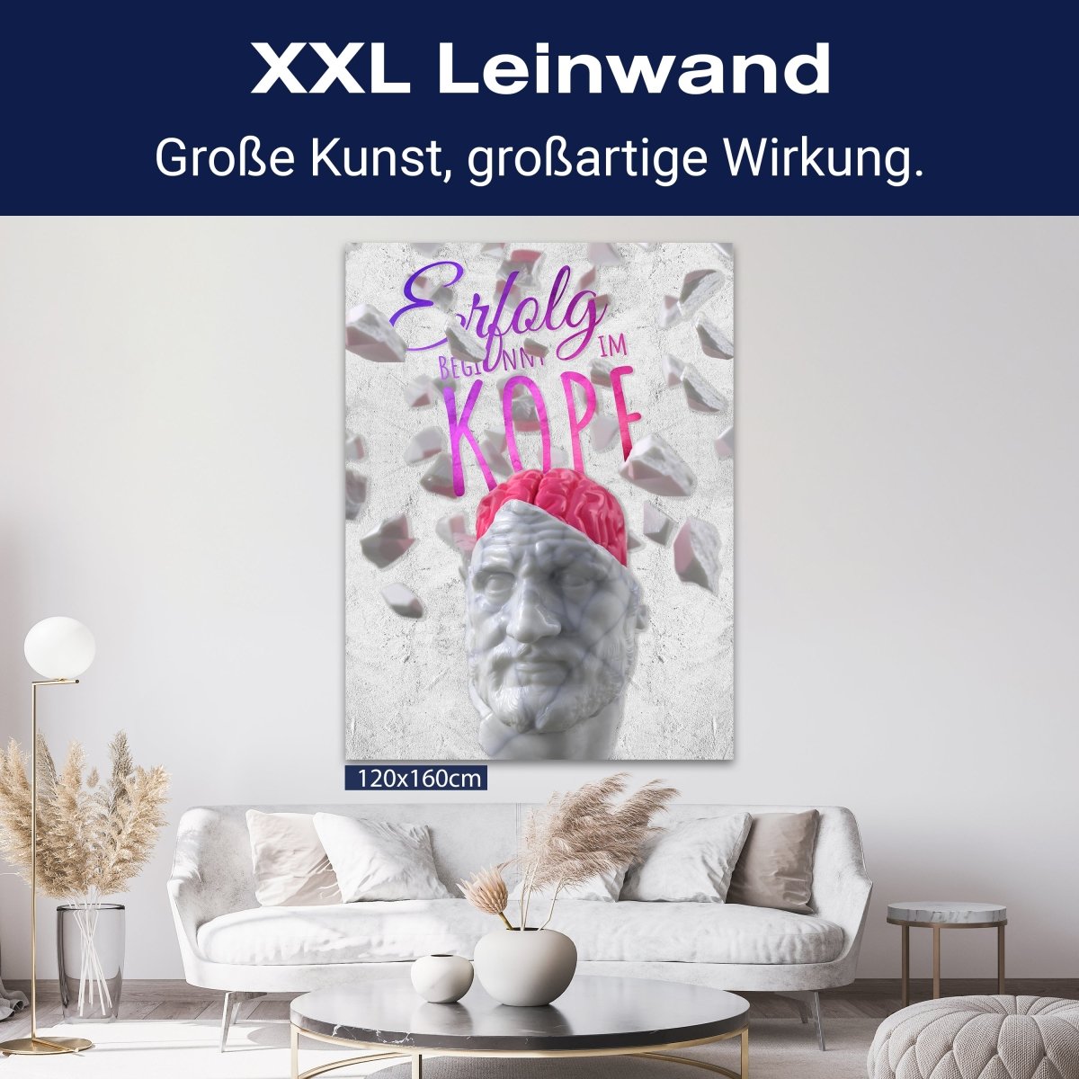 Leinwandbild Motivation, Hochformat, Erfolg beginnt im Kopf M0008 kaufen - Bild 9