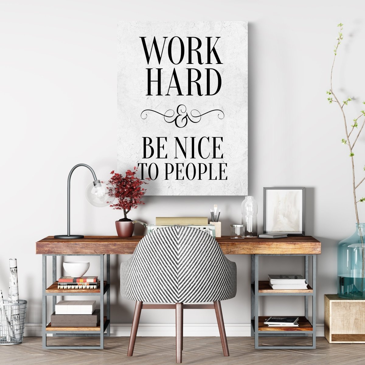 Leinwandbild Motivation, Hochformat, Be nice to People M0009 kaufen - Bild 3