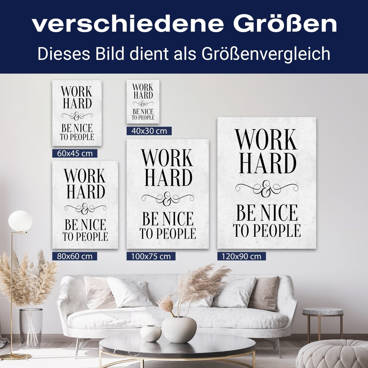 Leinwandbild Motivation, Hochformat, Be nice to People M0009 kaufen - Bild 8