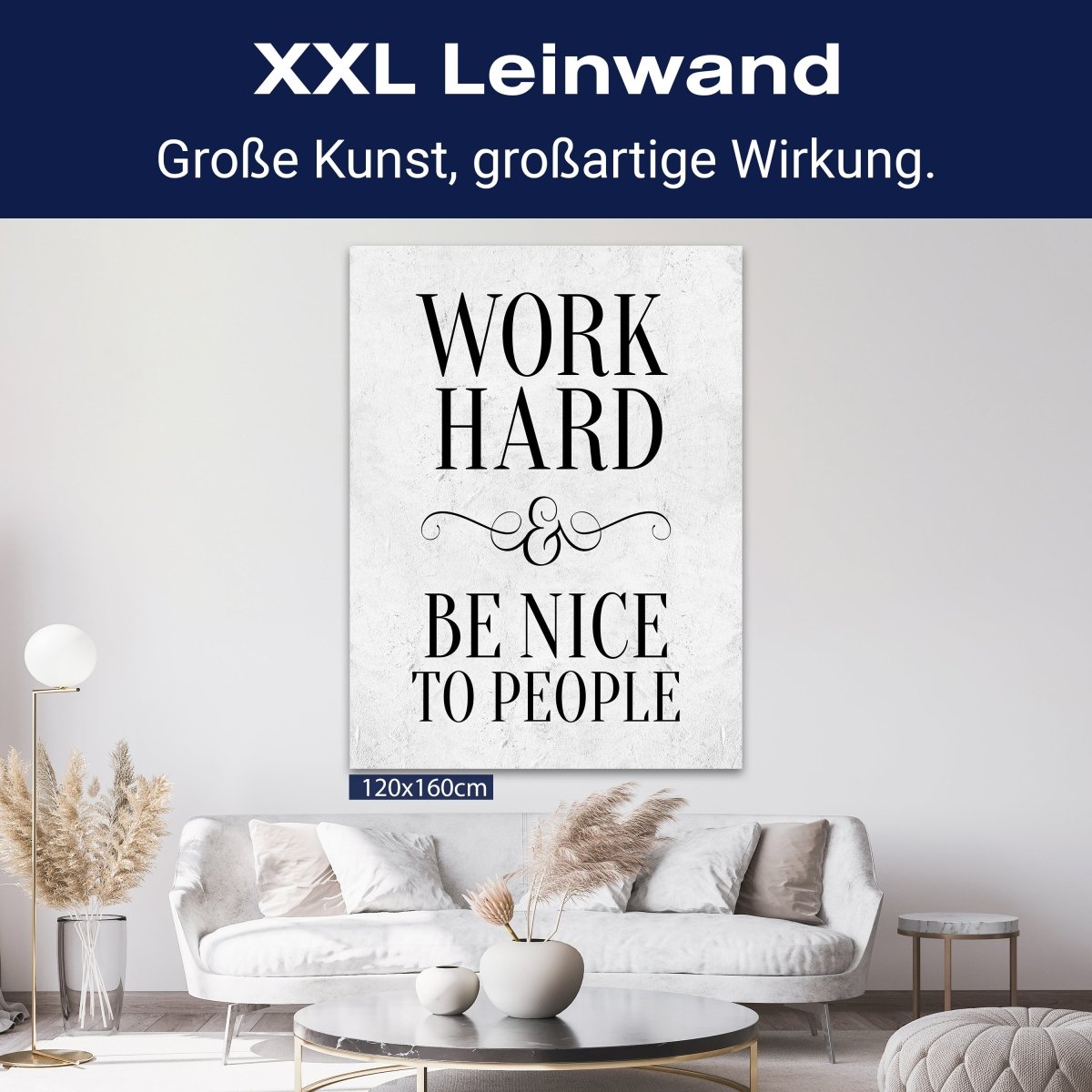 Leinwandbild Motivation, Hochformat, Be nice to People M0009 kaufen - Bild 9