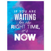 Leinwandbild Motivation, Hochformat, Right time M0012