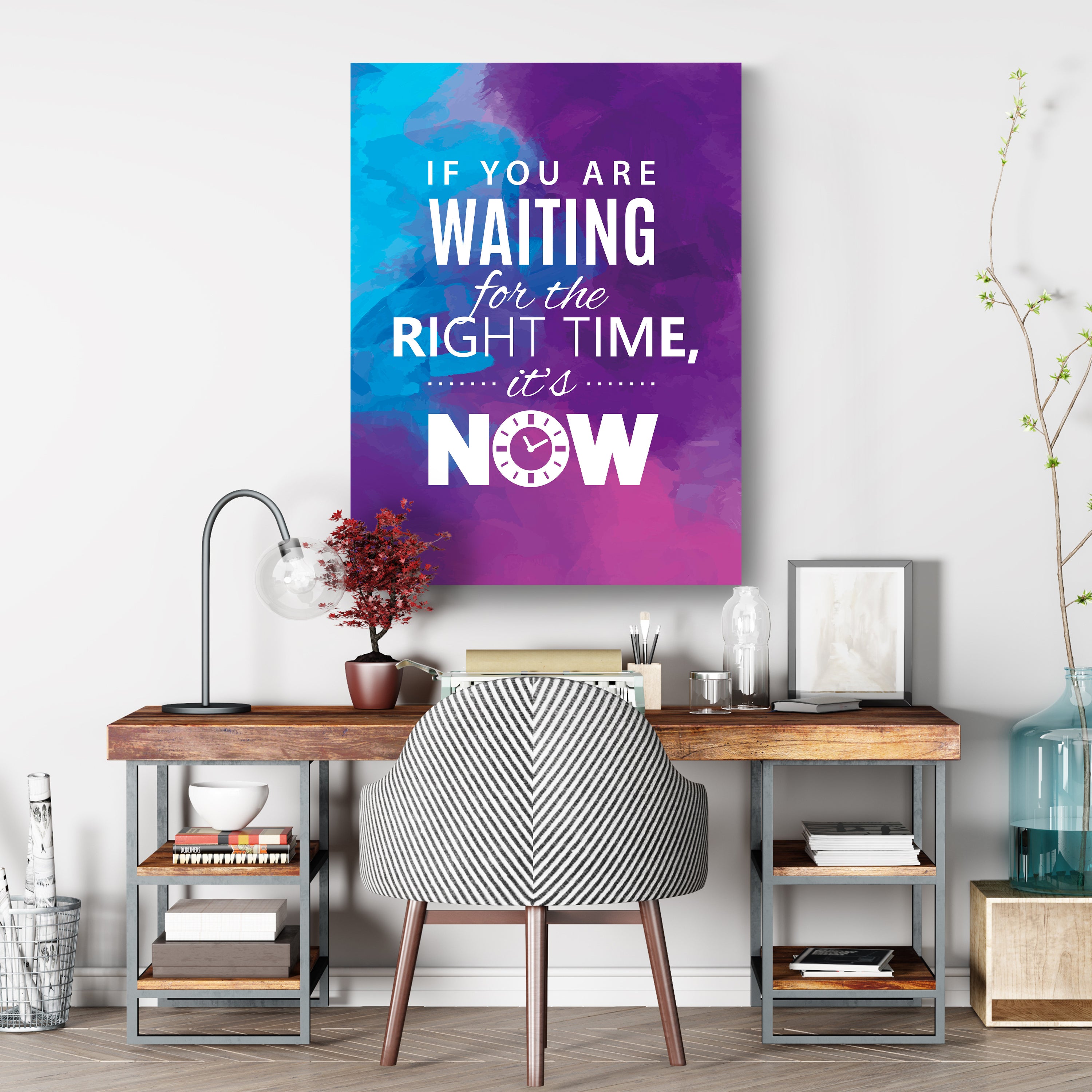 Leinwandbild Motivation, Hochformat, Right time M0012 kaufen - Bild 3