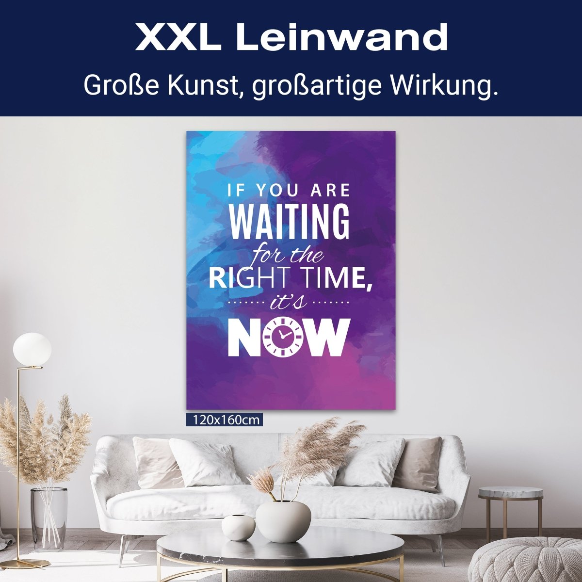 Leinwandbild Motivation, Hochformat, Right time M0012 kaufen - Bild 9