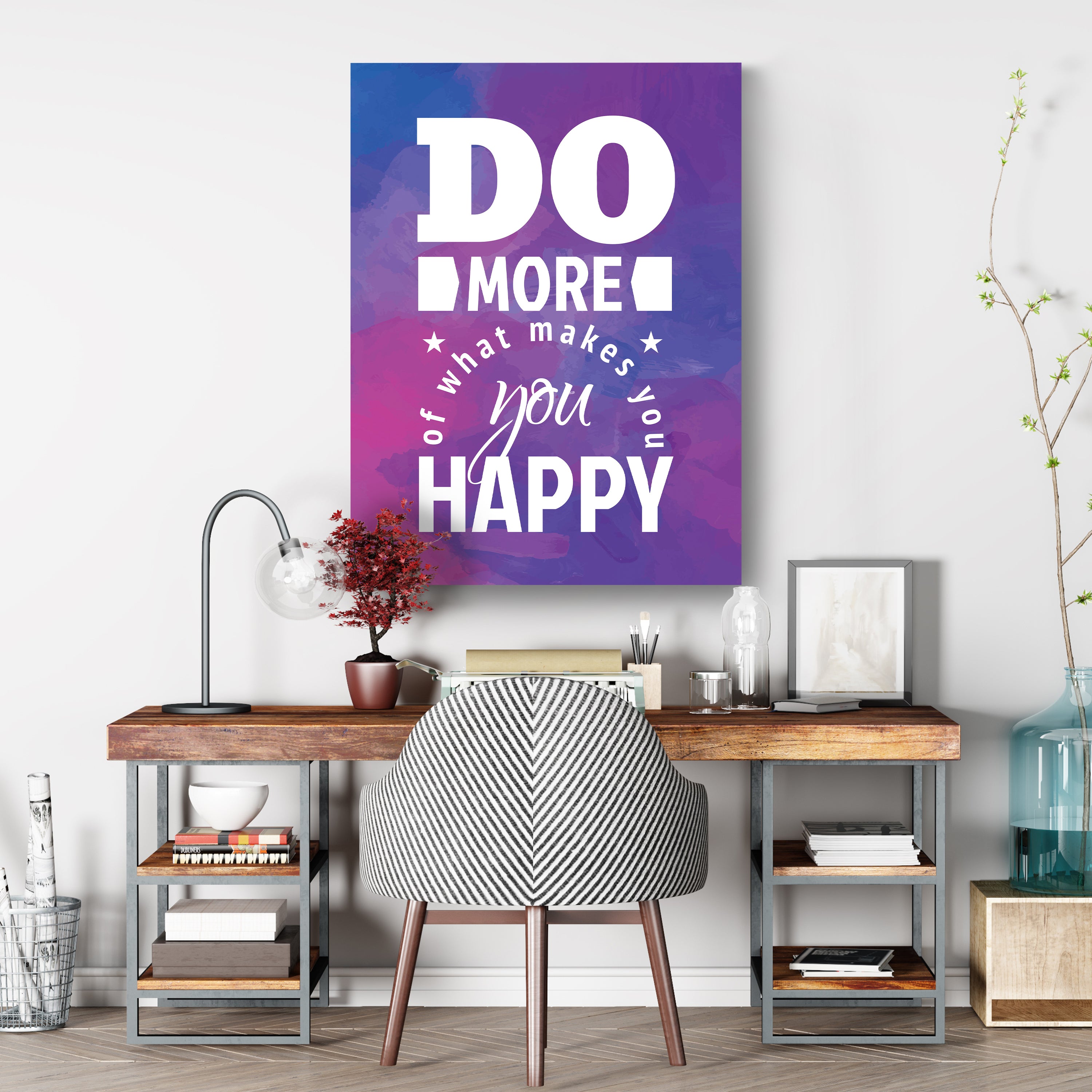 Leinwandbild Motivation, Hochformat, do what makes you happy M0013 kaufen - Bild 3