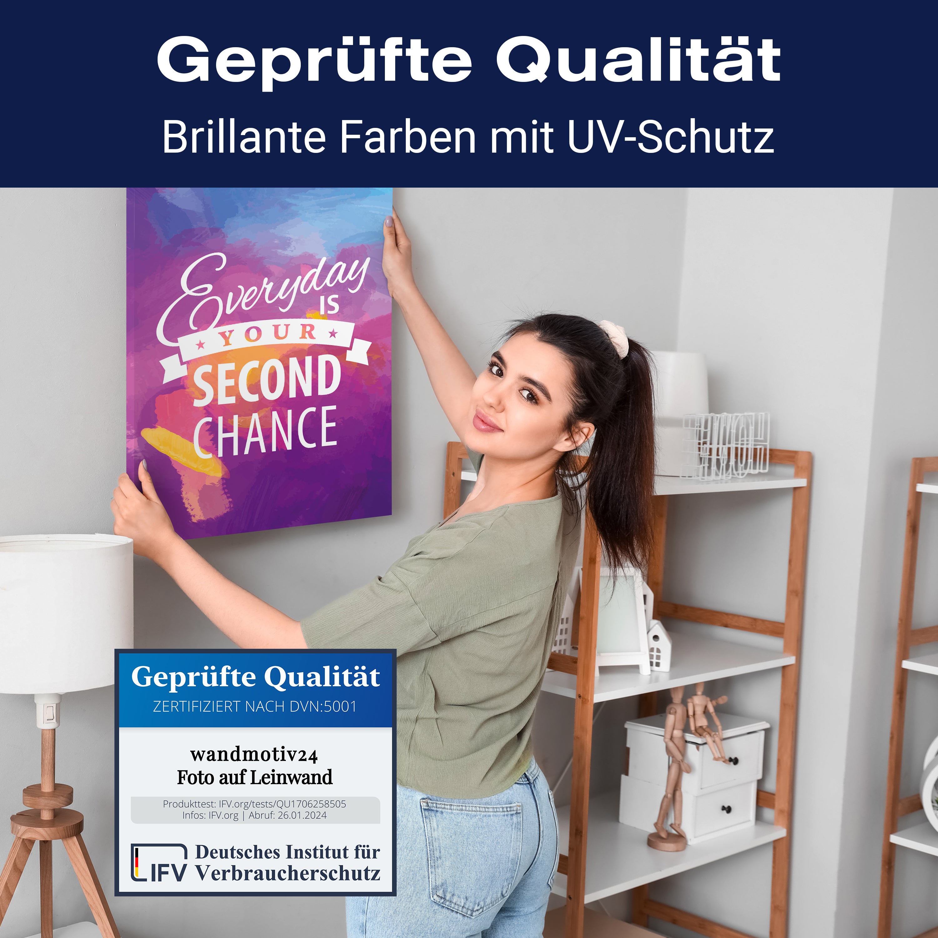 Leinwandbild Motivation, Hochformat, second chance M0014 kaufen - Bild 4