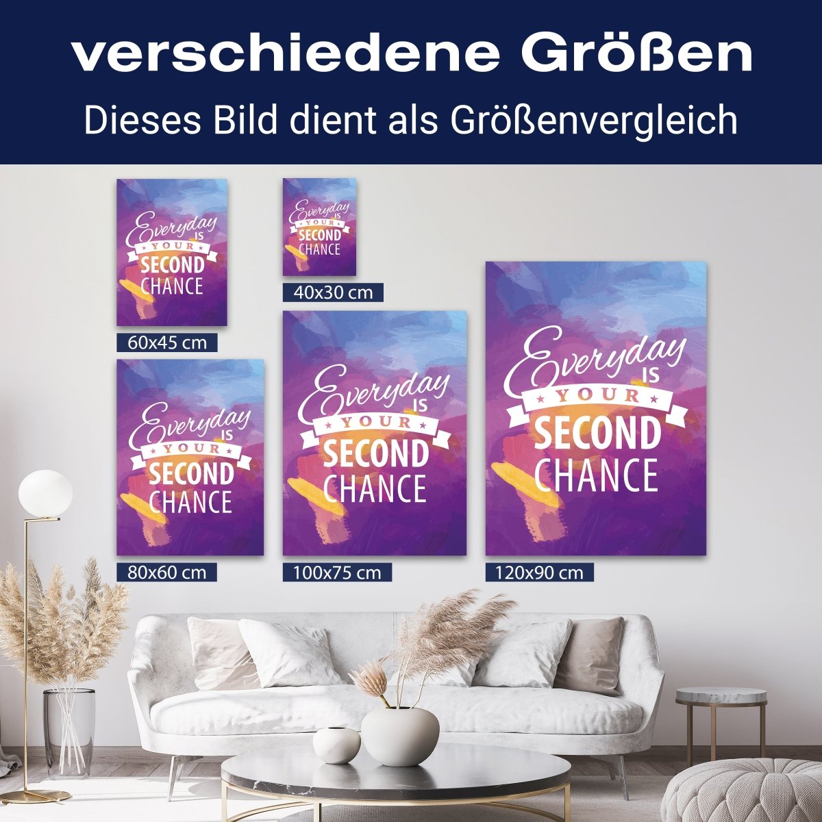 Leinwandbild Motivation, Hochformat, second chance M0014 kaufen - Bild 8