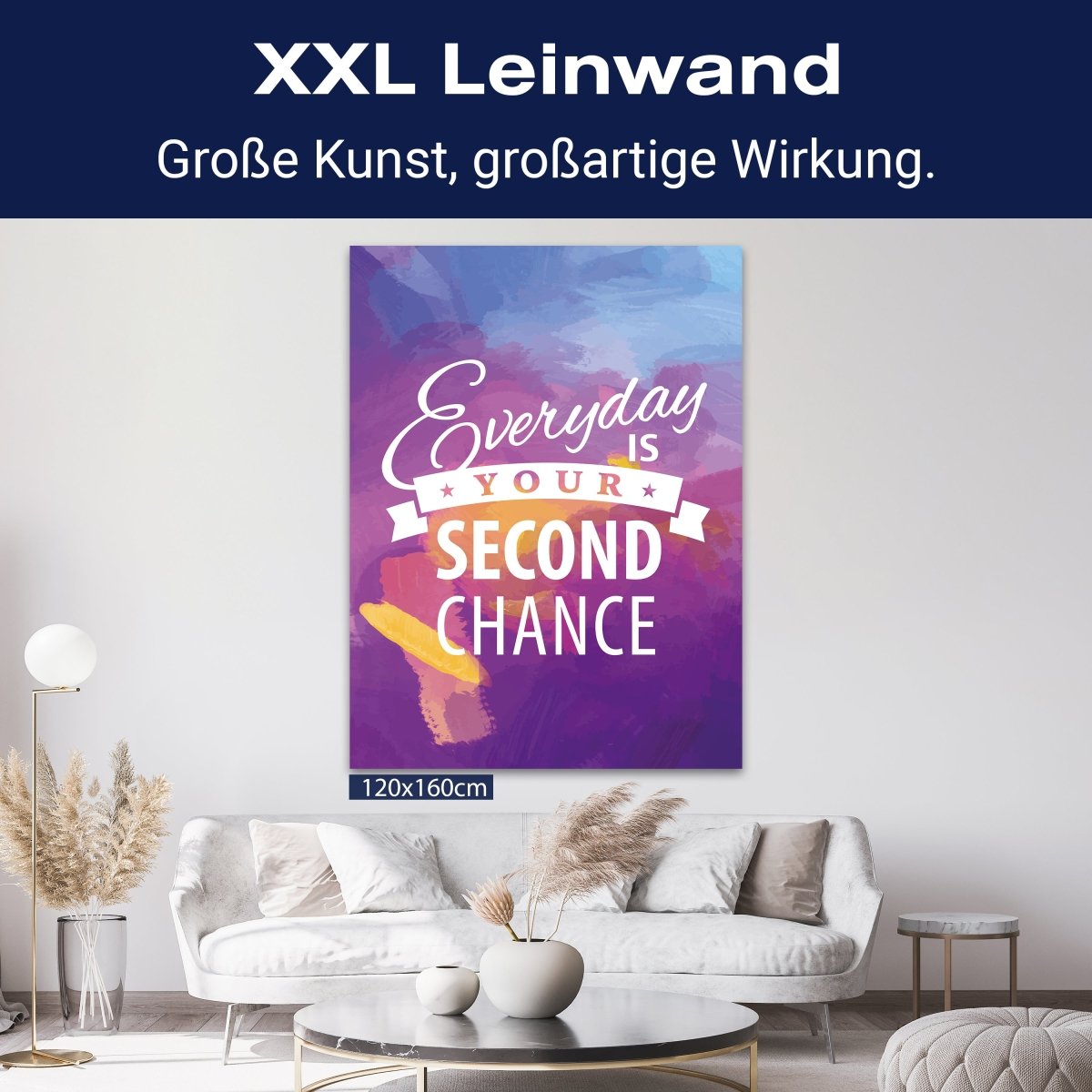 Leinwandbild Motivation, Hochformat, second chance M0014 kaufen - Bild 9