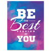 Leinwandbild Motivation, Hochformat, be the best version M0015