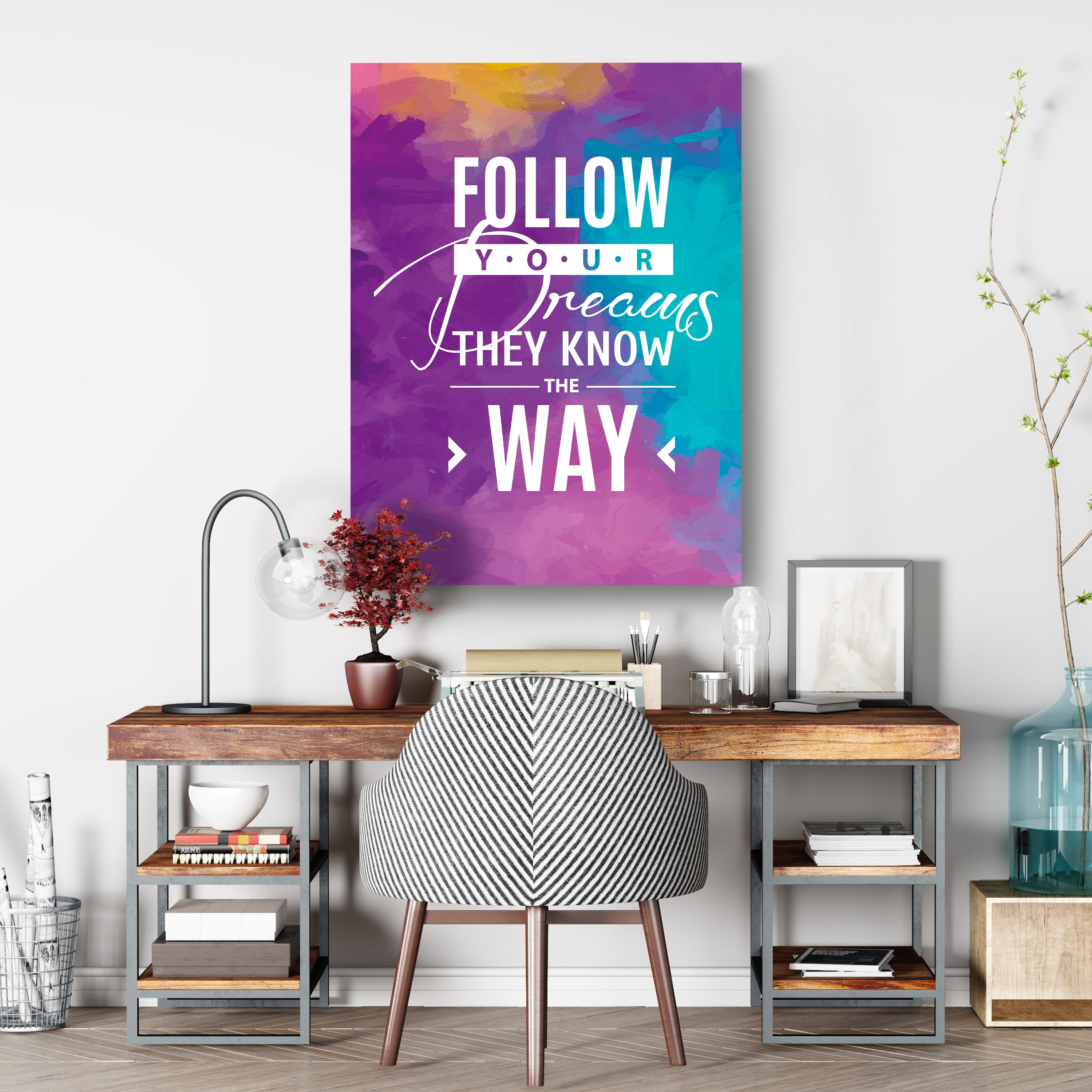 Leinwandbild Motivation, Hochformat, follow your dreams M0016 kaufen - Bild 3