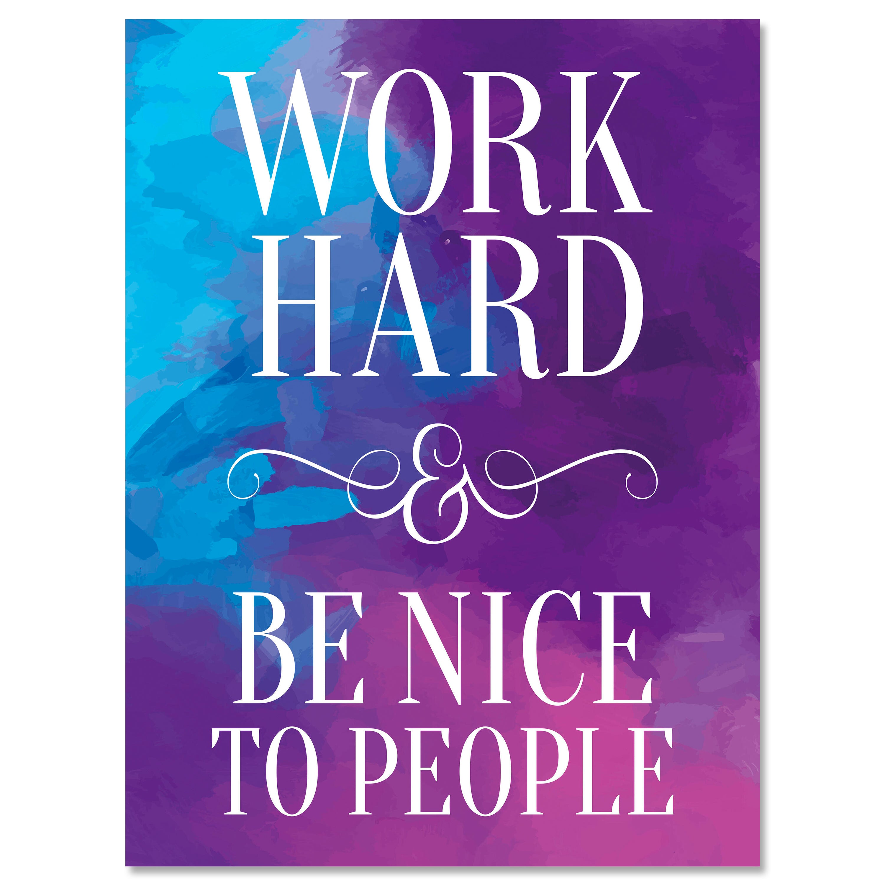 Leinwandbild Motivation, Hochformat, Work Hard Aquarell M0021 kaufen - Bild 1