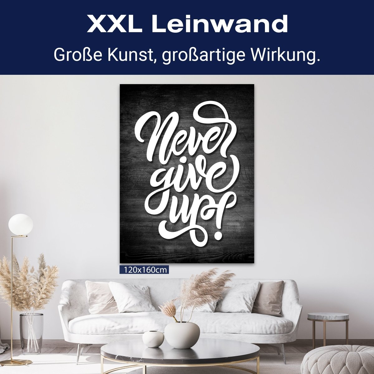 Leinwandbild Motivation, Hochformat, Give up Holz M0025 kaufen - Bild 9