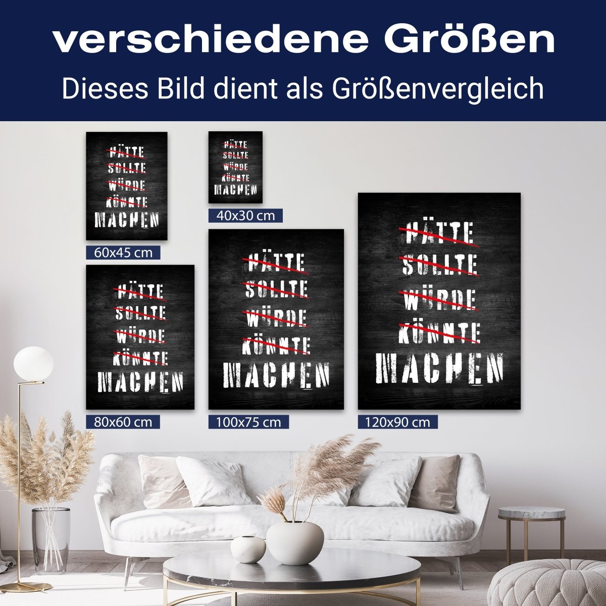 Leinwandbild Motivation, Hochformat, Machen Holz M0027 kaufen - Bild 8