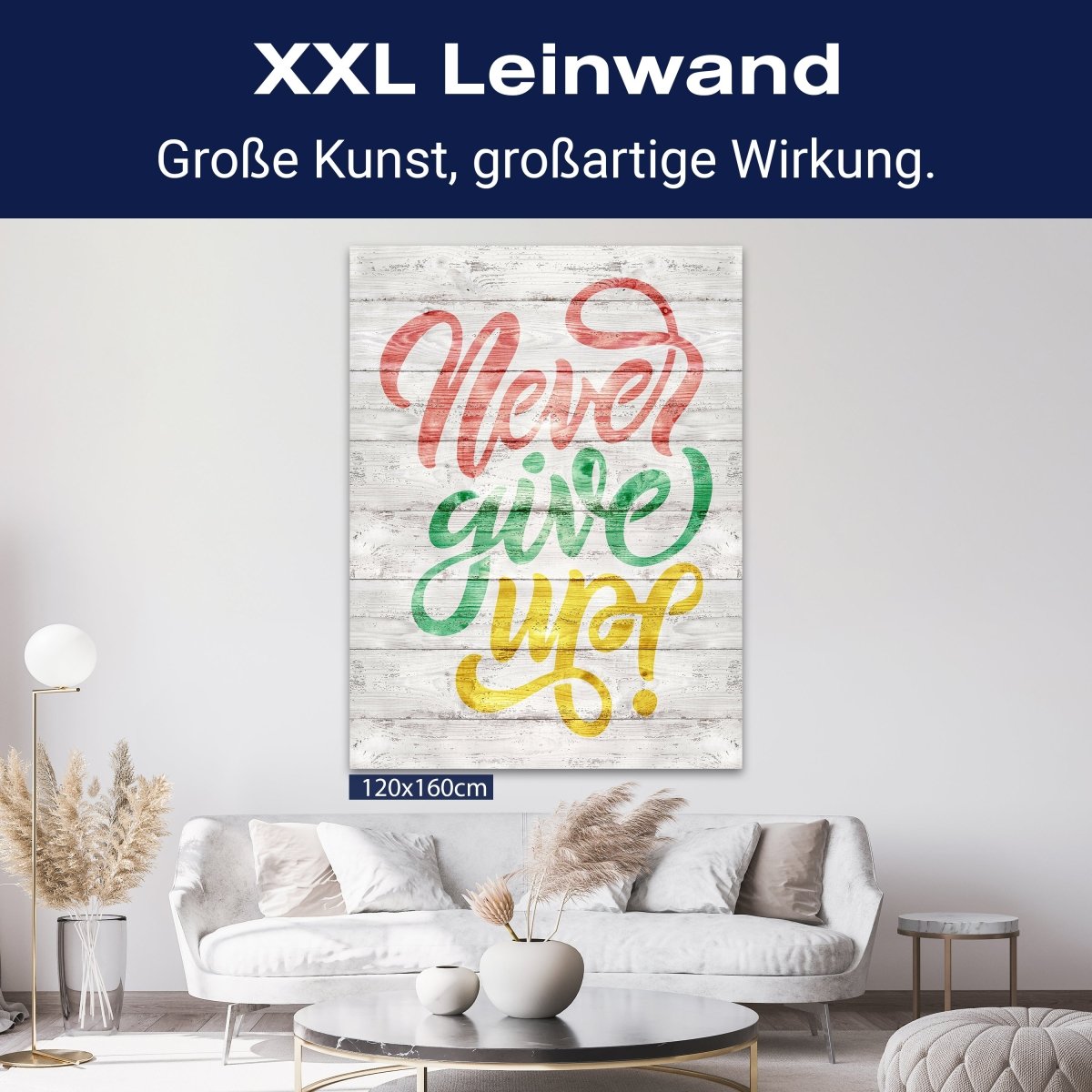 Leinwandbild Motivation, Hochformat, give up Holz M0031 kaufen - Bild 9