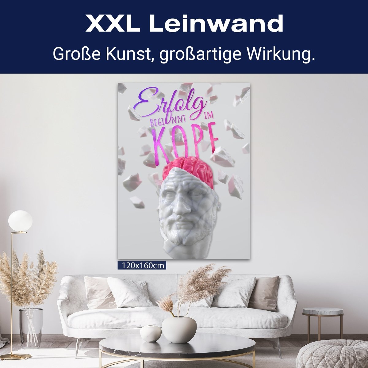 Leinwandbild Motivation, Hochformat, Erfolg Kopf Büste M0033 kaufen - Bild 9