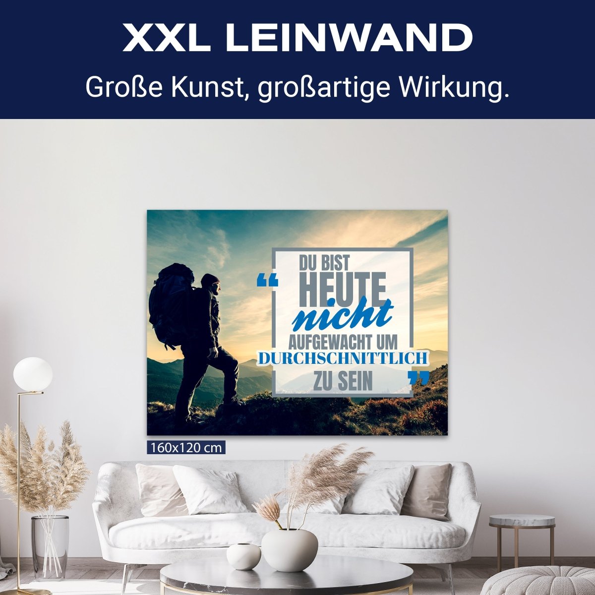 Leinwandbild Motivation, Querformat, Durchschnitt aufgewacht M0036 kaufen - Bild 9