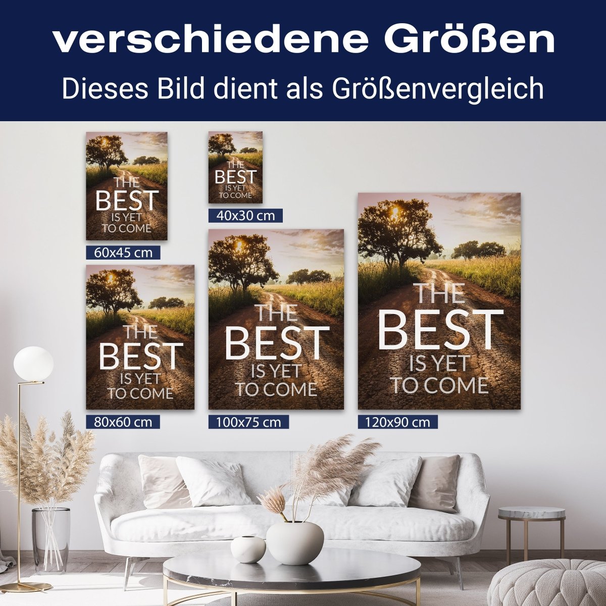 Leinwandbild Motivation, Hochformat, The best is yet M0038 kaufen - Bild 8